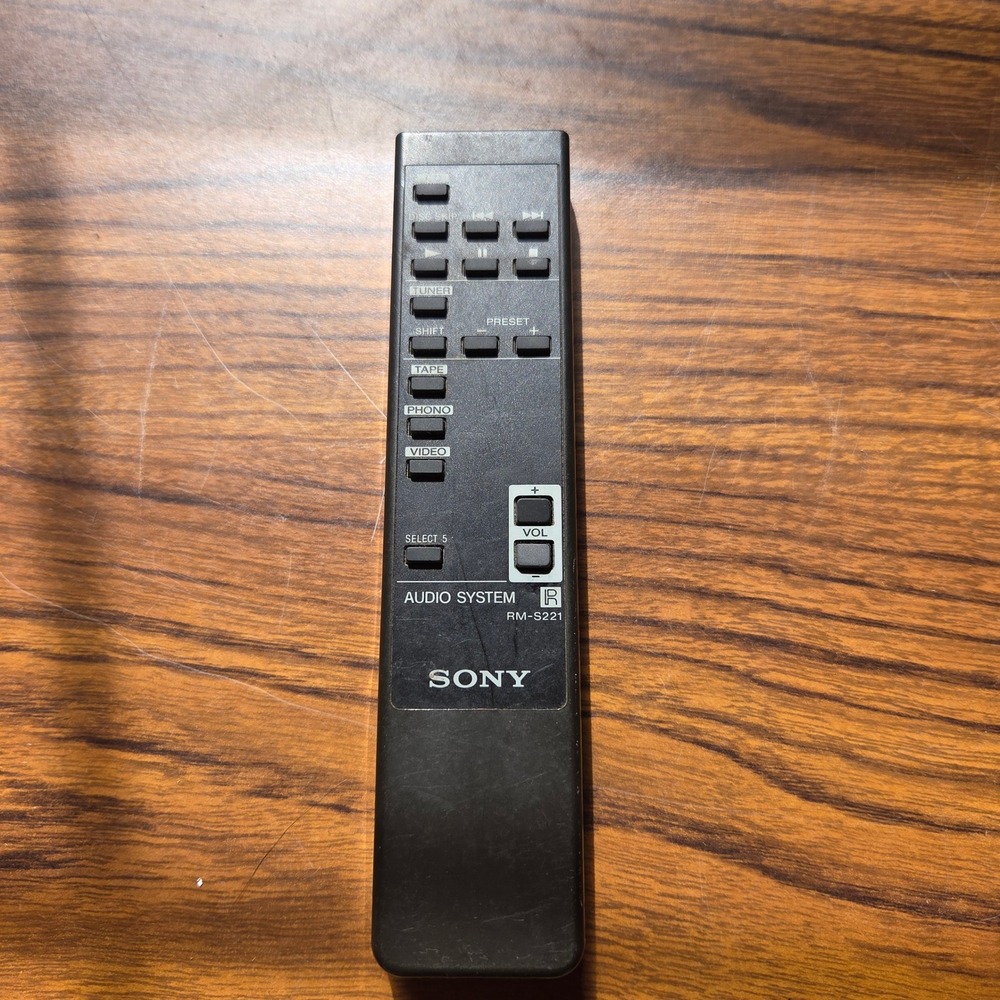 Sony RM-S221 Audio System Remote Control Black Replacement Commander